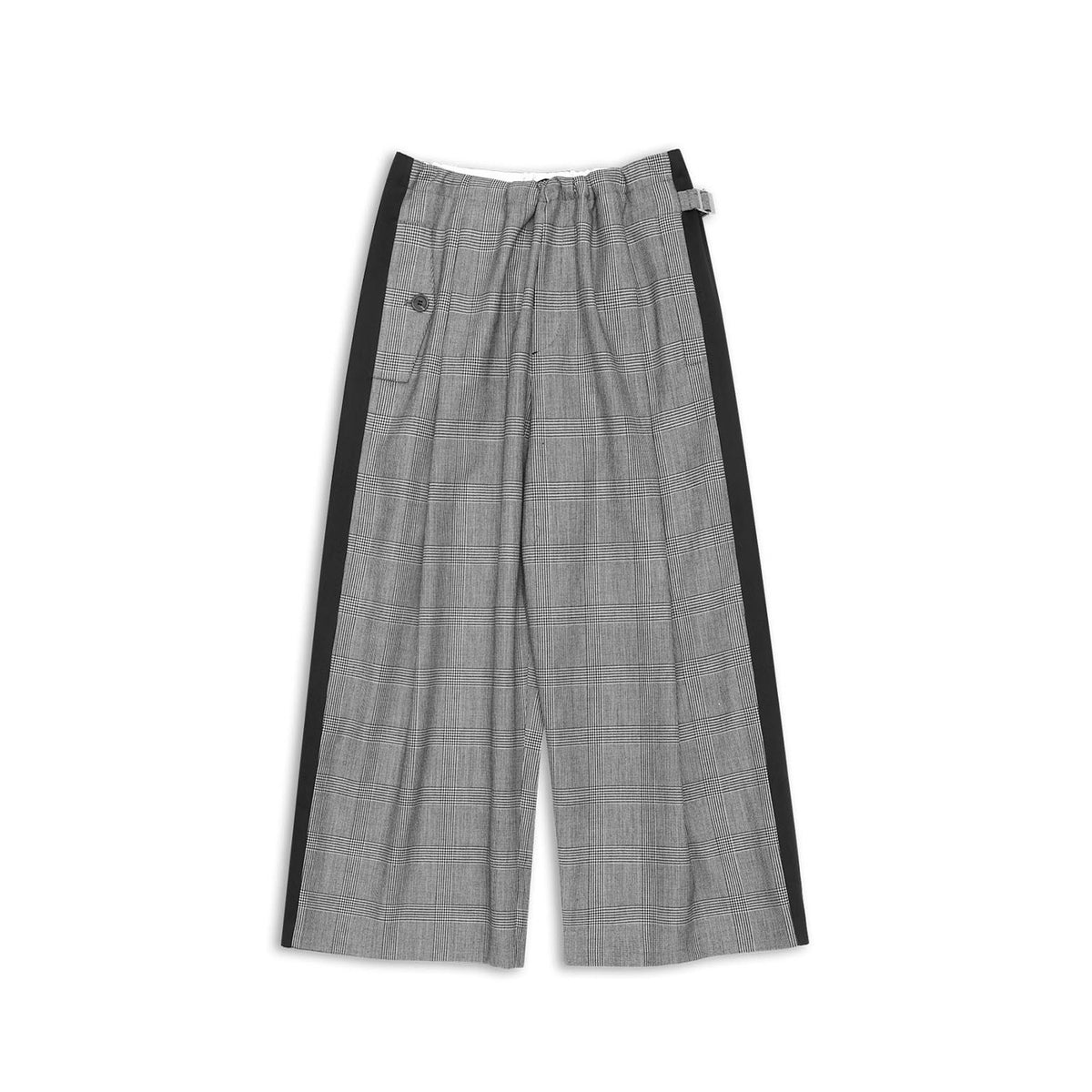 Prince of Wales Wide-Leg Trousers