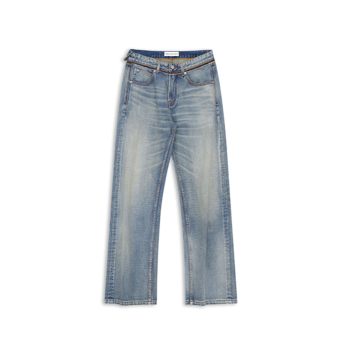 Foldover Waist Jeans
