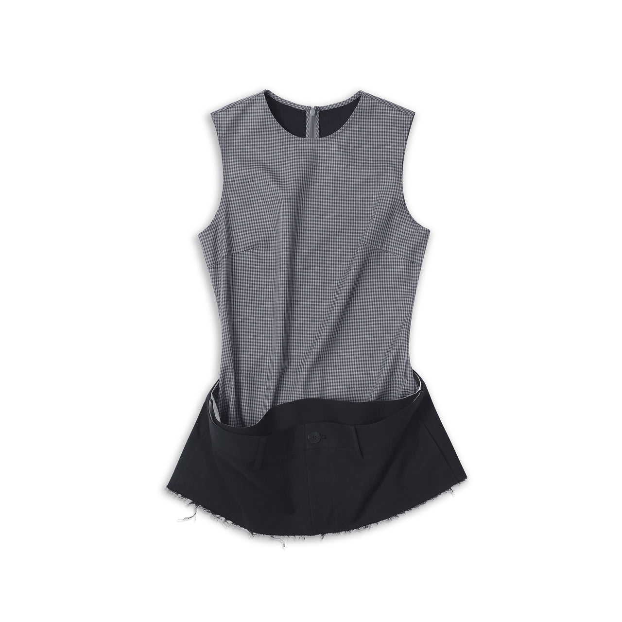 Plaid Tank Panel Deconstructed Top
