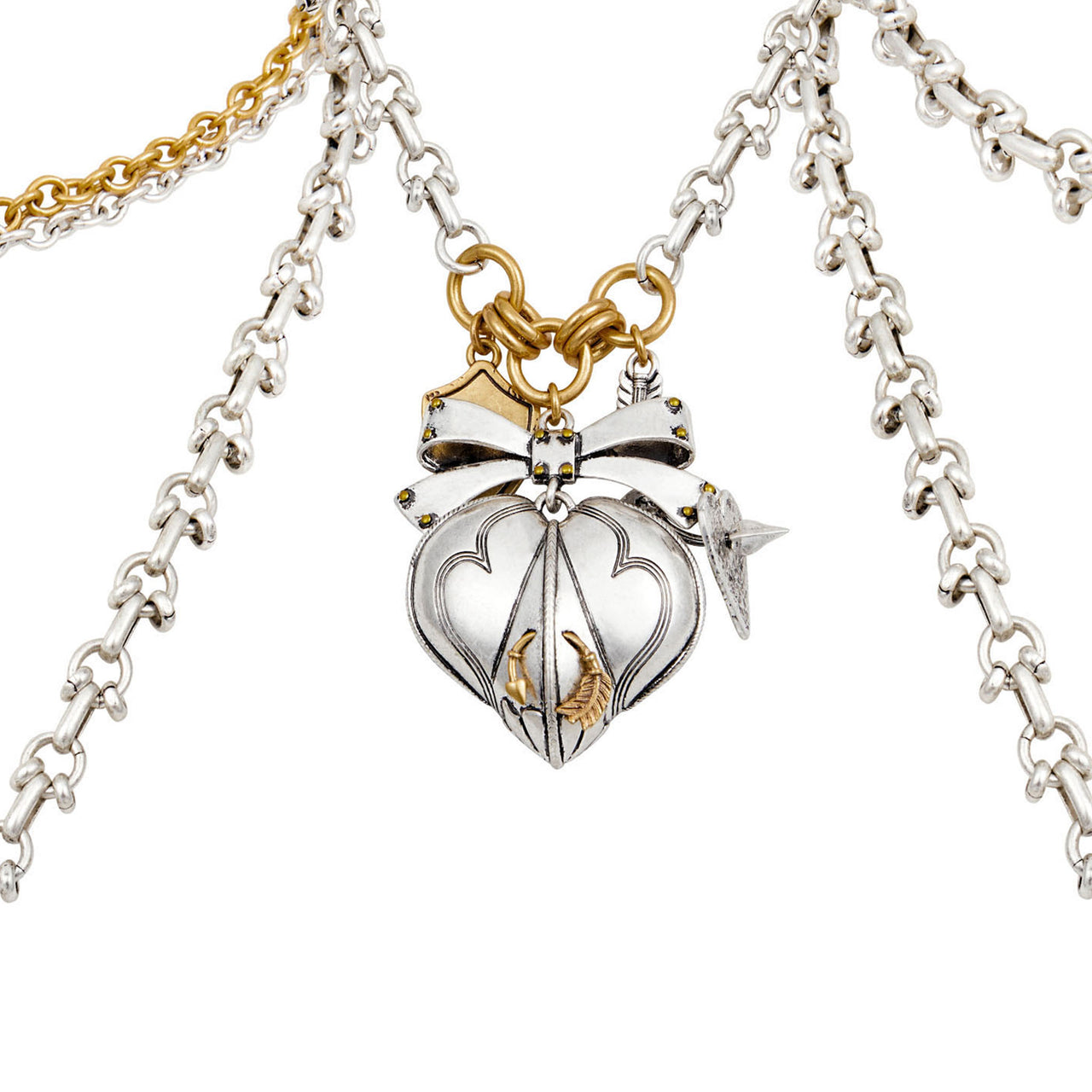 Vintage Silver Bow Cuff Necklace
