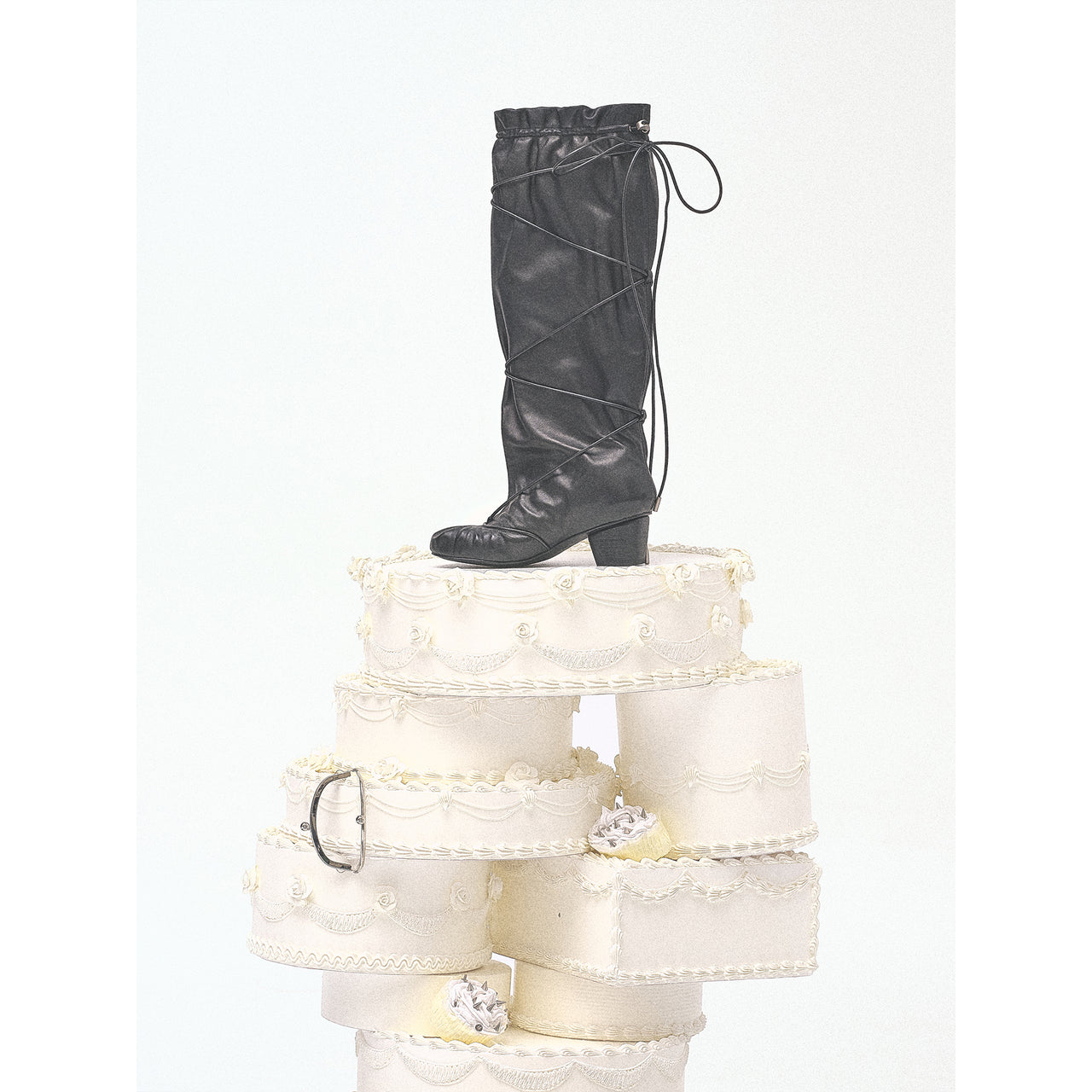 Black CupCake Wide-shaft Boots