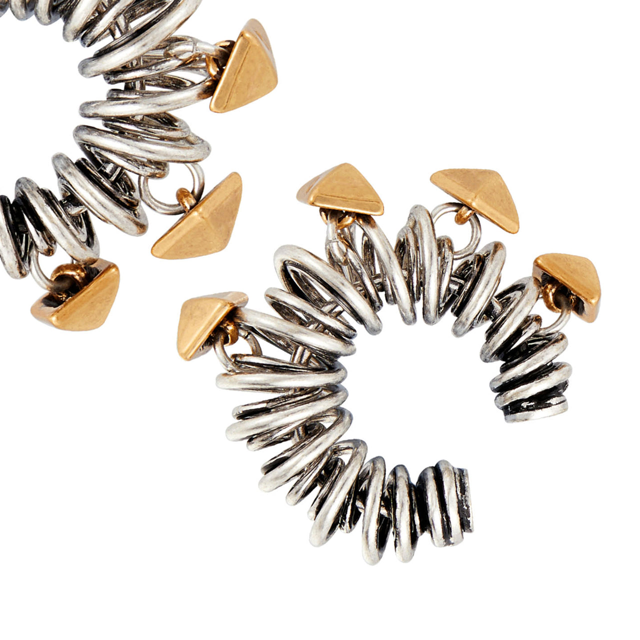 Vintage Gold & Silver Coil Ear Clips