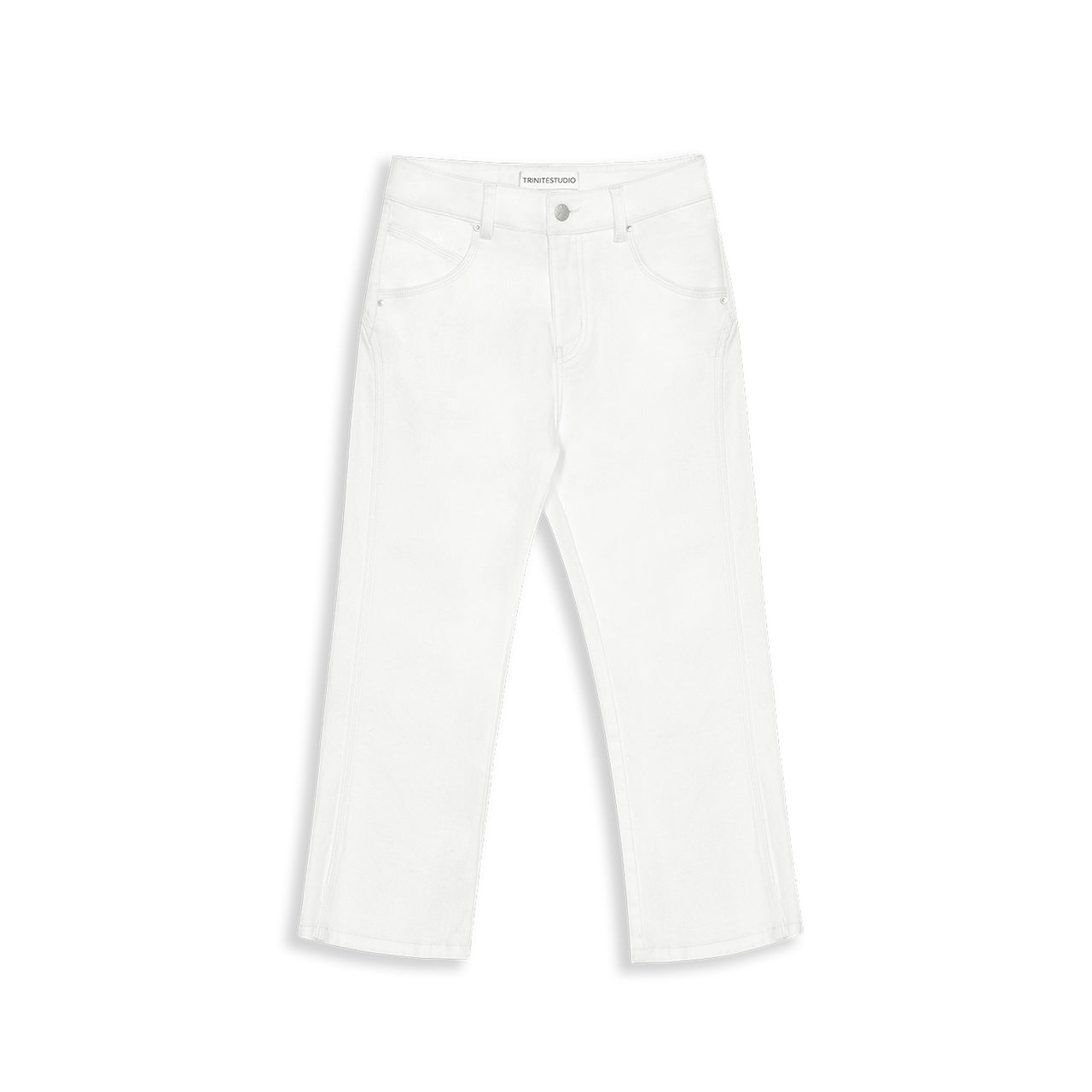 White Stretch Slit Denim