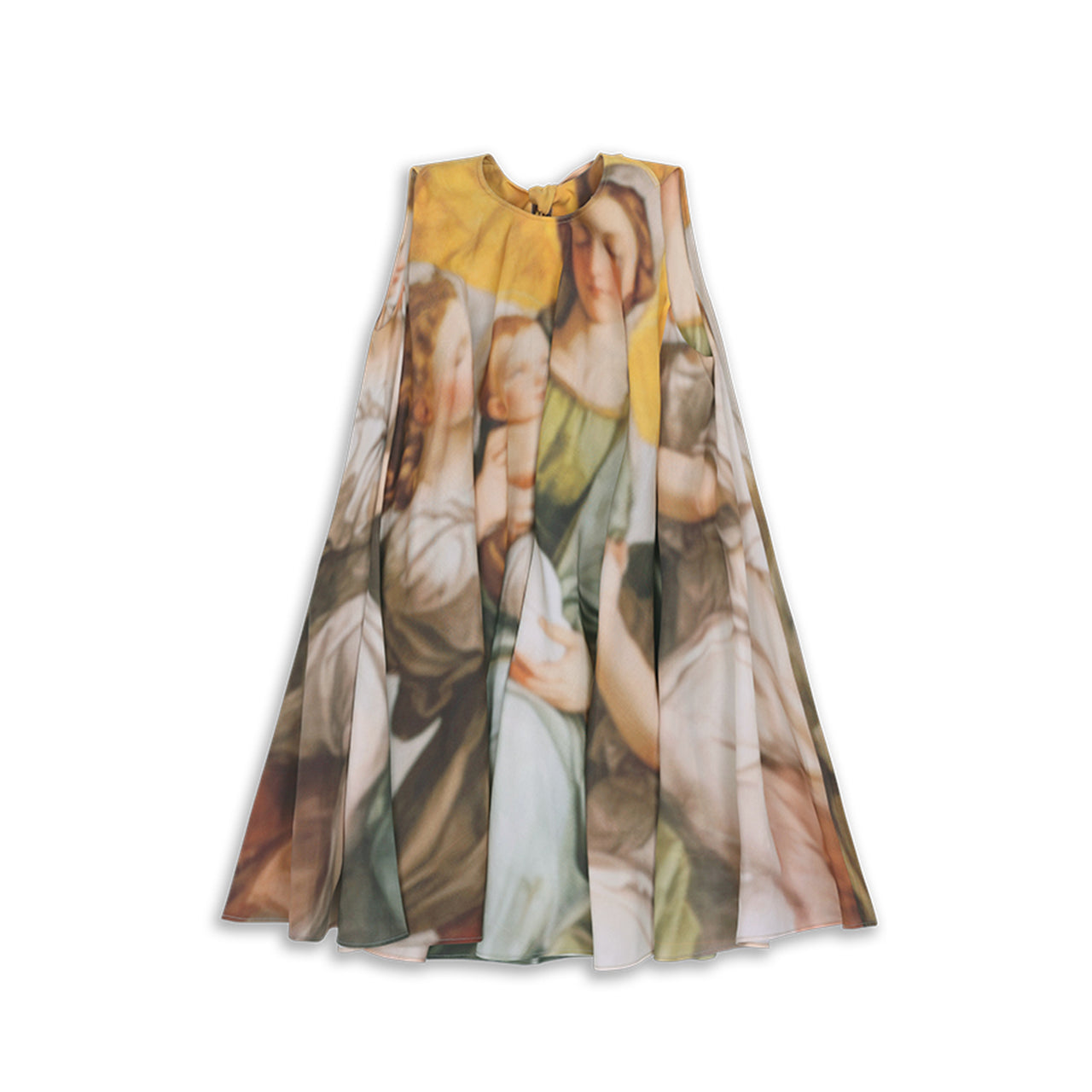 Classical Psychedelic Style Printing A-swing Dress 