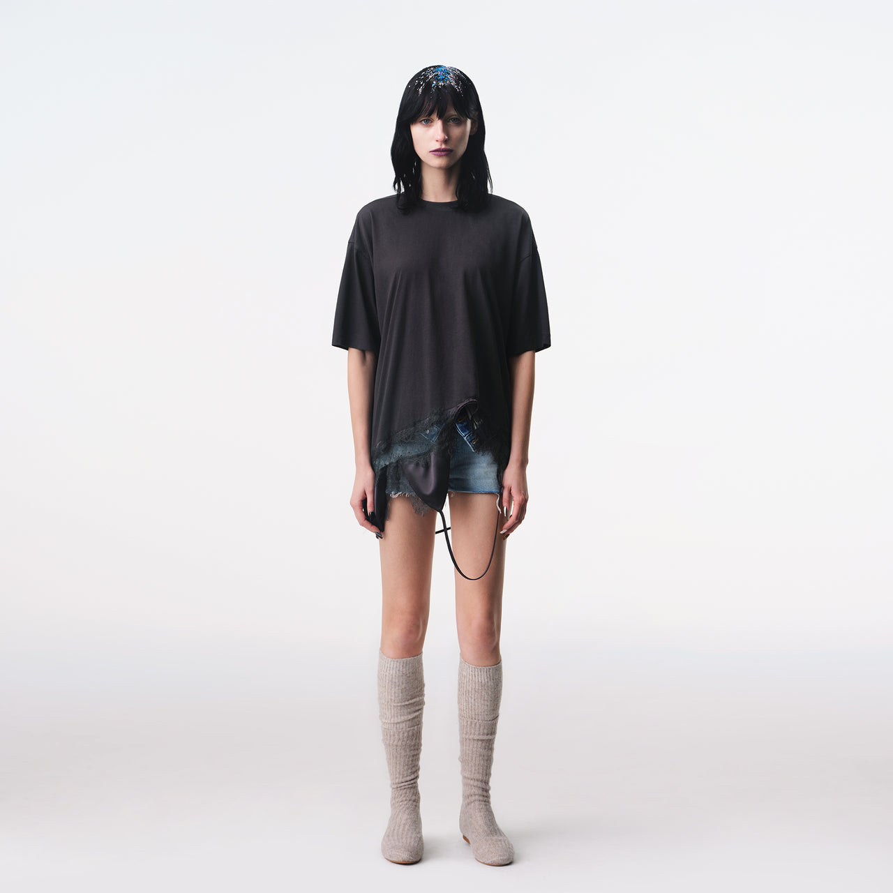 Mist Grey Deconstructed Slip Top