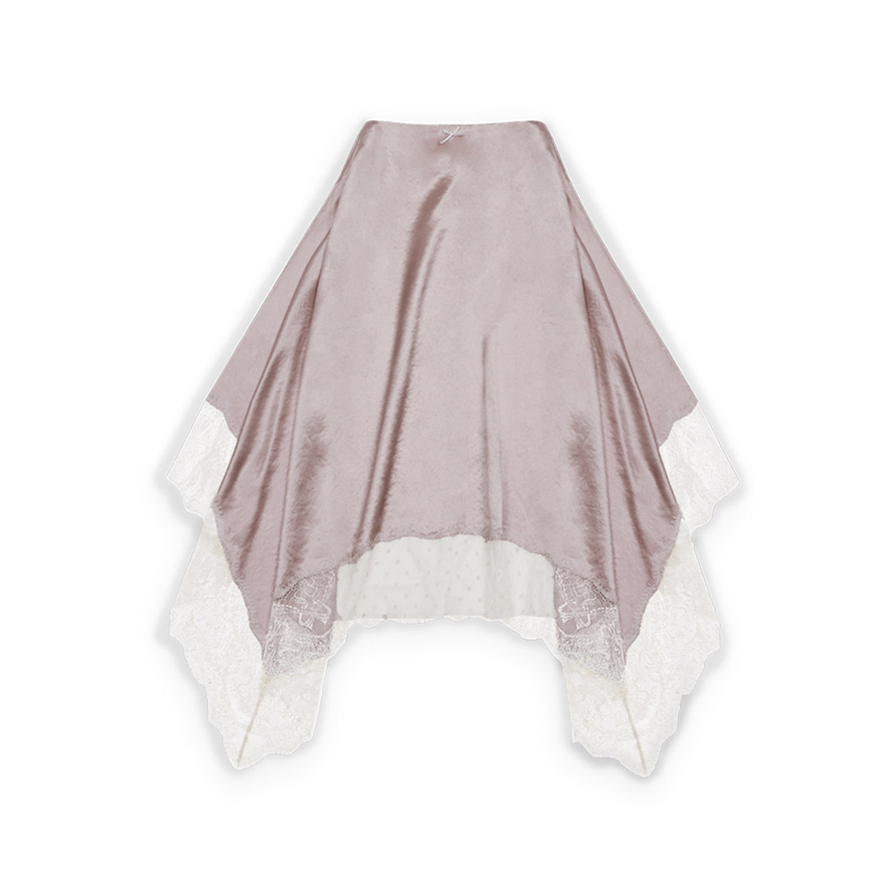Pink&Polka Dot Paneled Lace Decorative Skirt
