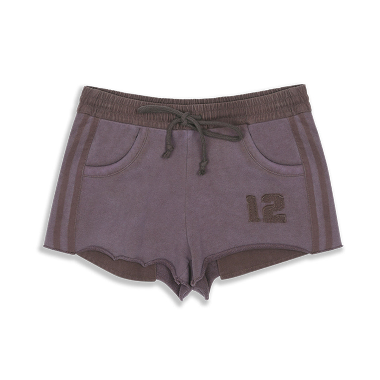 Purple Destruction Embroidery Sport Shorts