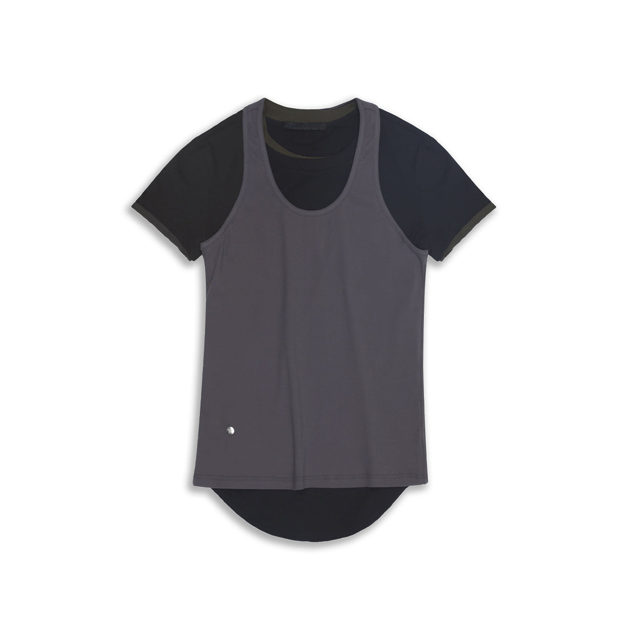 Grey/Black Deconstructed Layer Tee