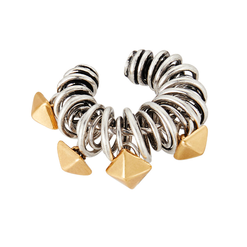 Vintage Gold & Silver Coil Ear Clips