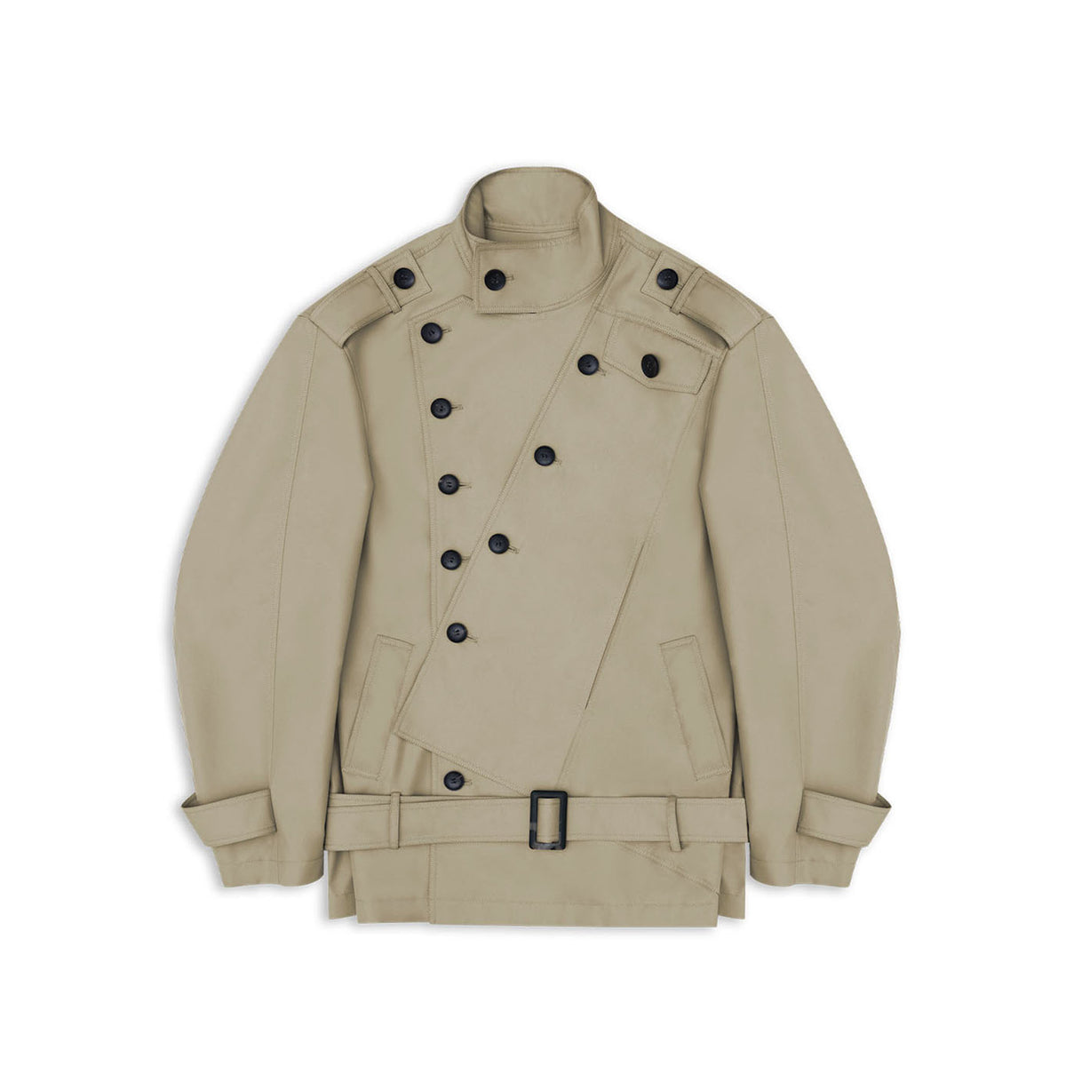 Deconstructed Overlap Trench Coat