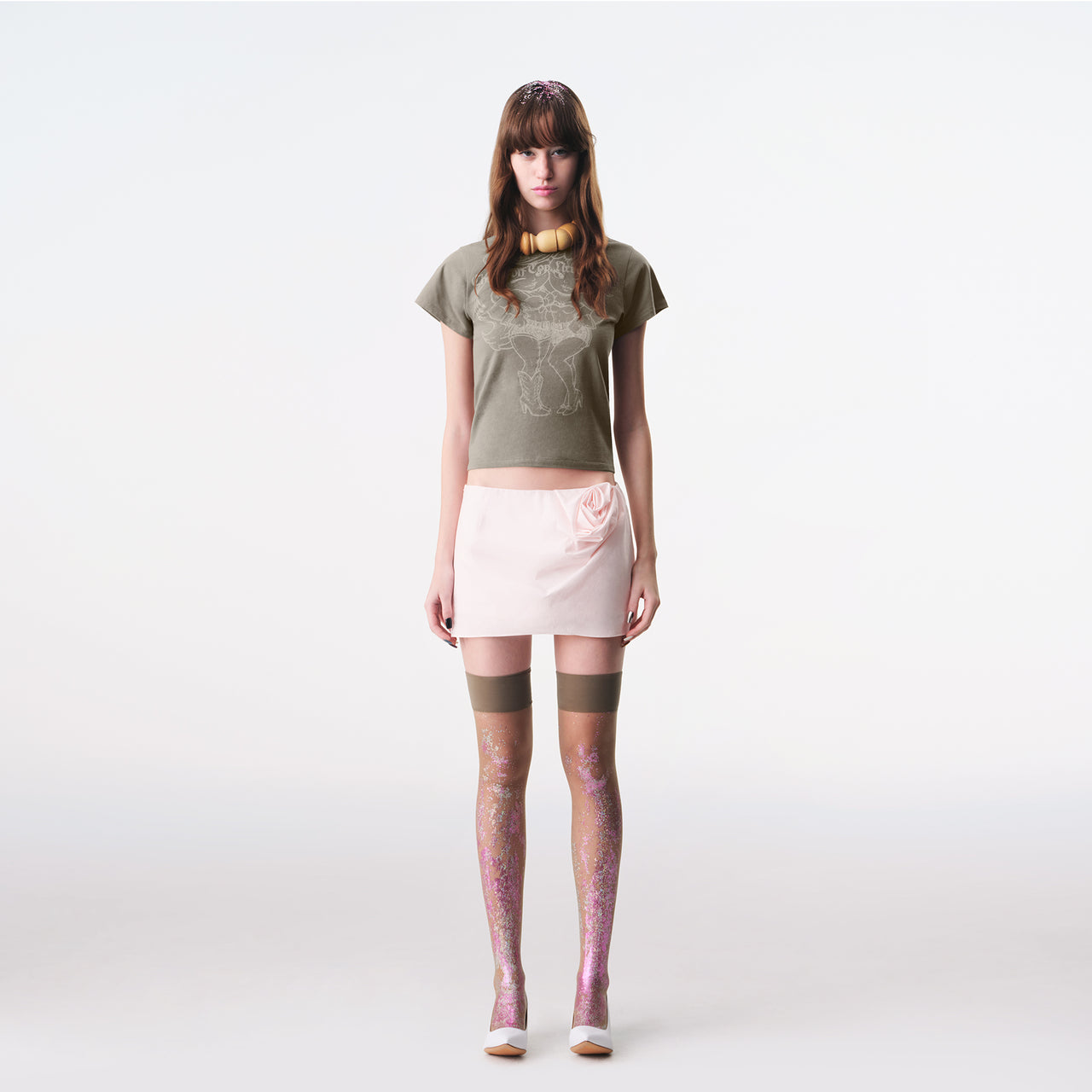 オリーブ ウエスタンチェリー カウガール フィットTシャツ