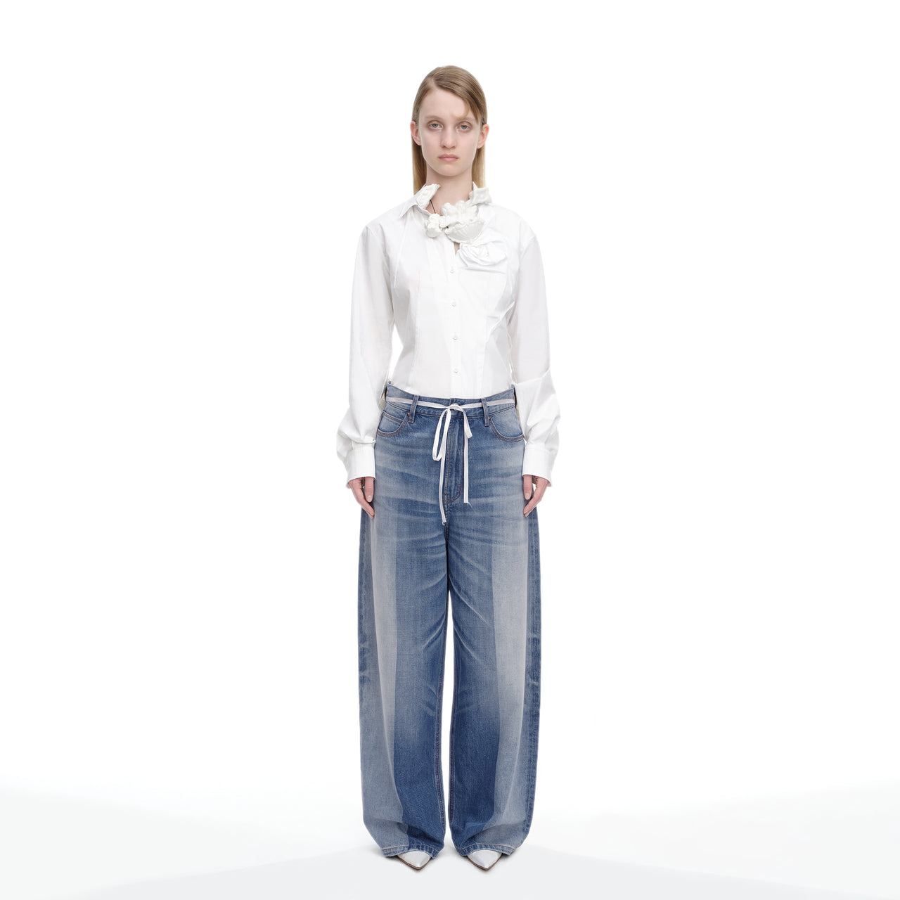 Mirrored Structure Wash Denim