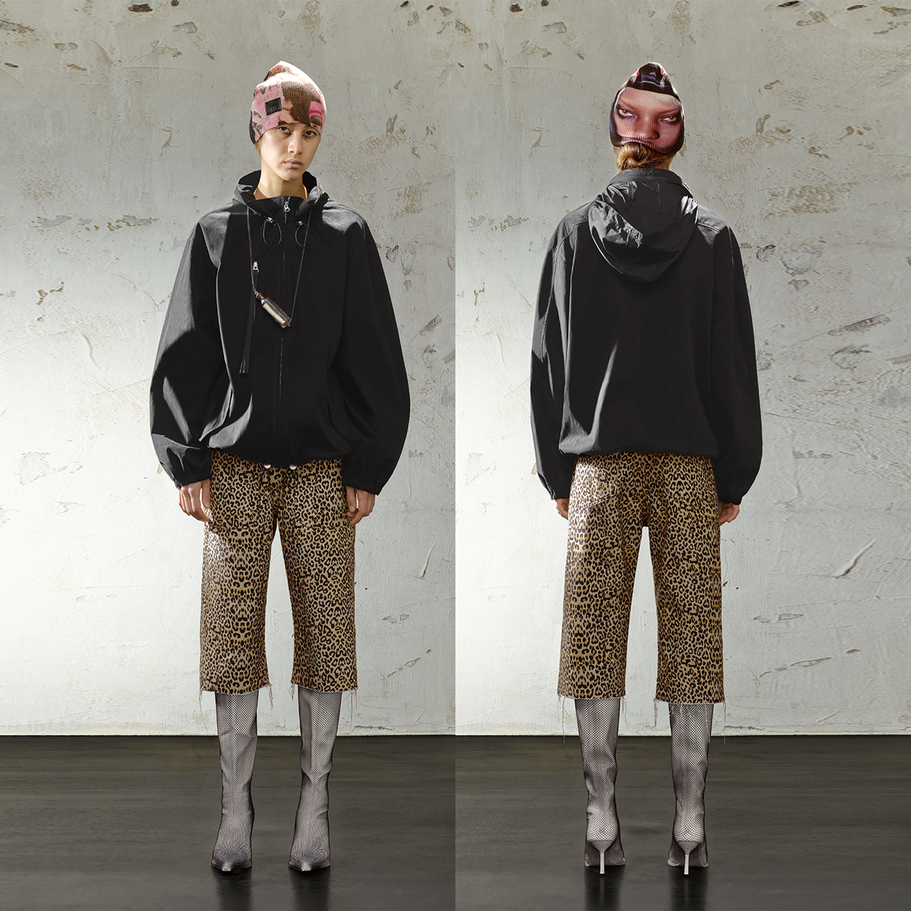 Motorcycle Girl Pattern  Knit Wool Beanie