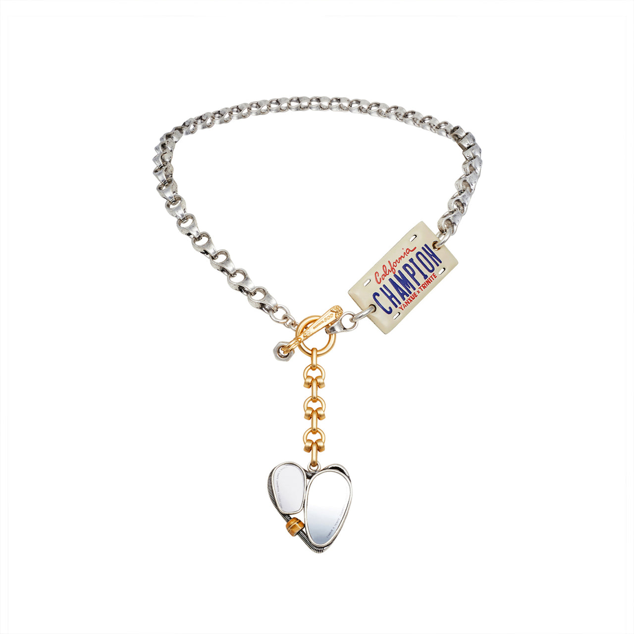 Vintage Motorcycle License Plate Choker