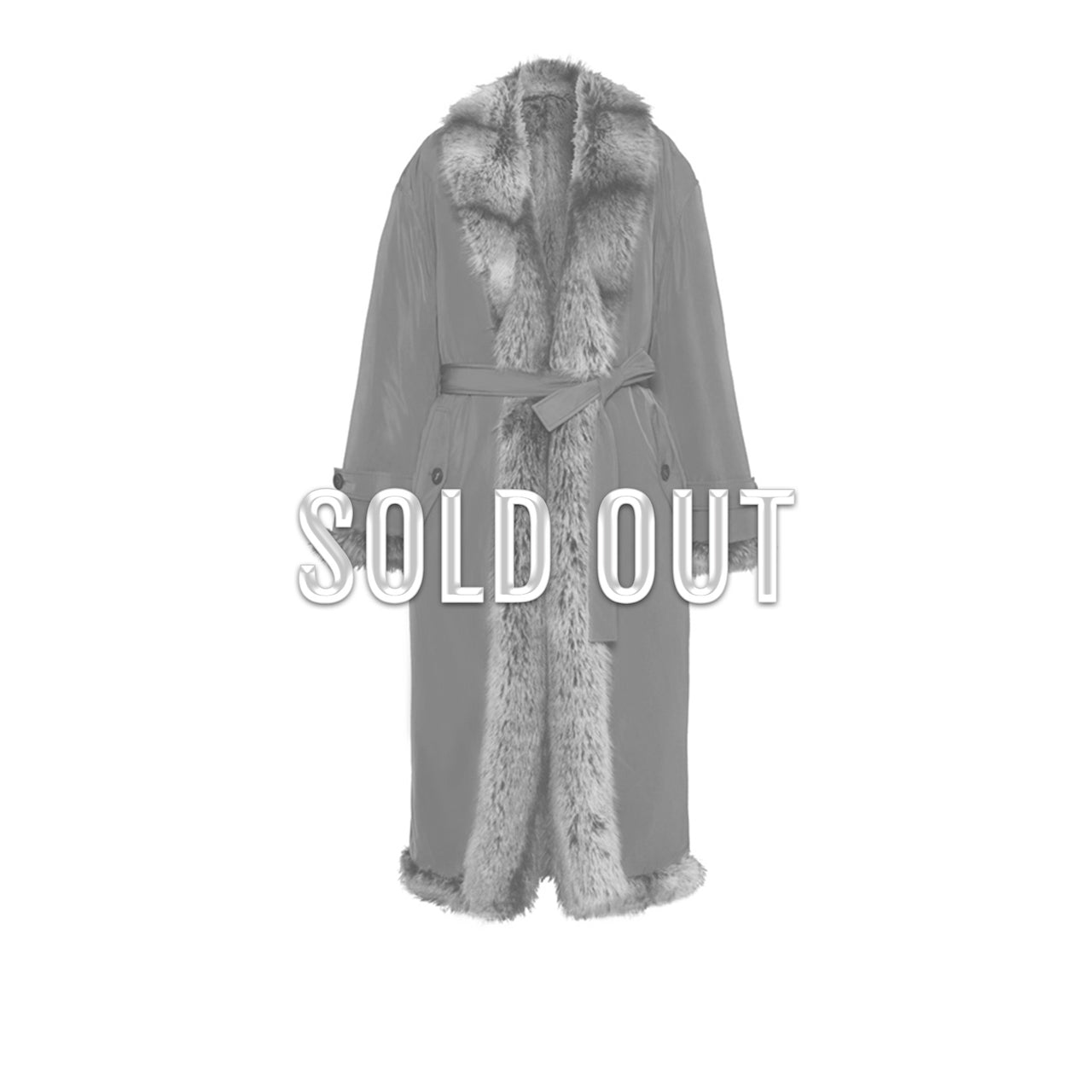 Reversible Eco-Fur Trench Coat