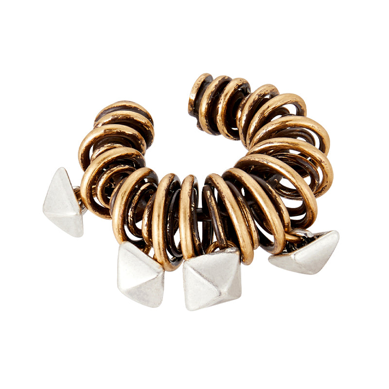 Vintage Gold & Silver Coil Ear Clips