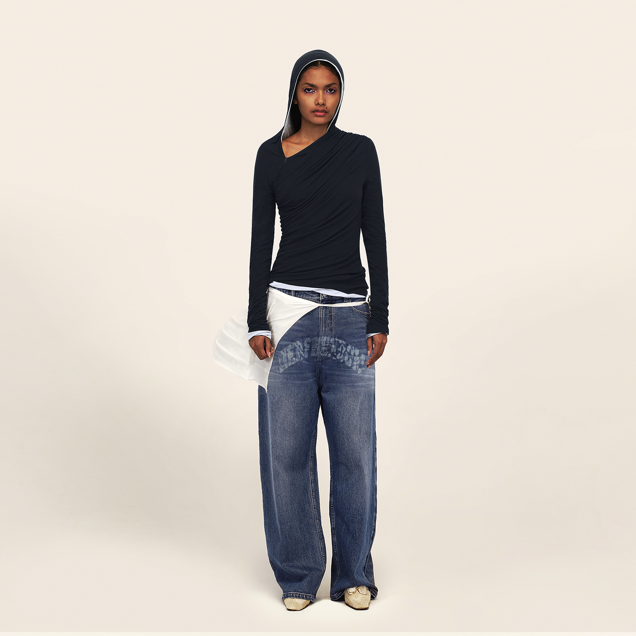 Blue “HER FREEDOM” Distressed Jeans