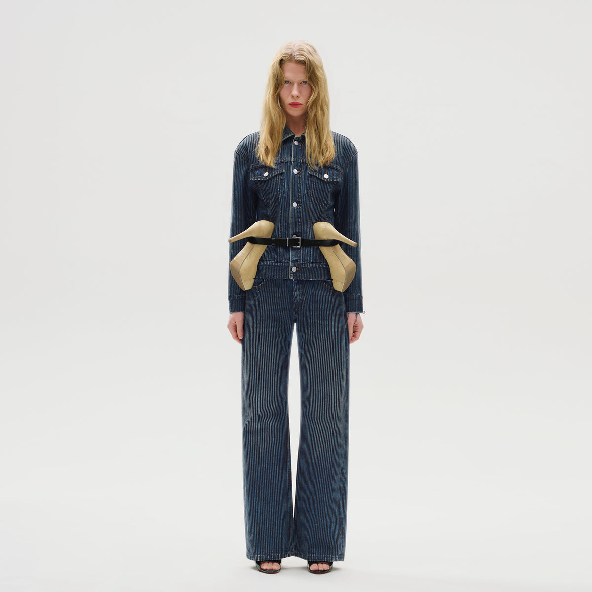 Taped Stripe Denim Jacket