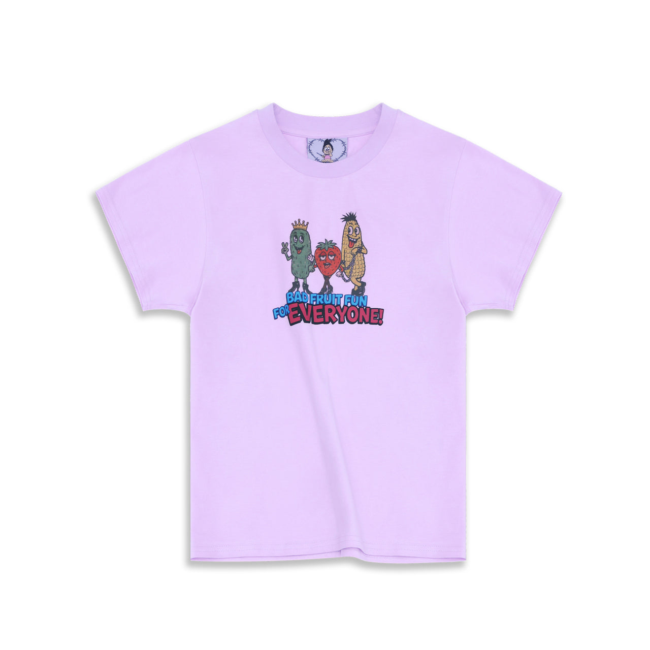 パープルオーチャードプリント フィットTシャツ