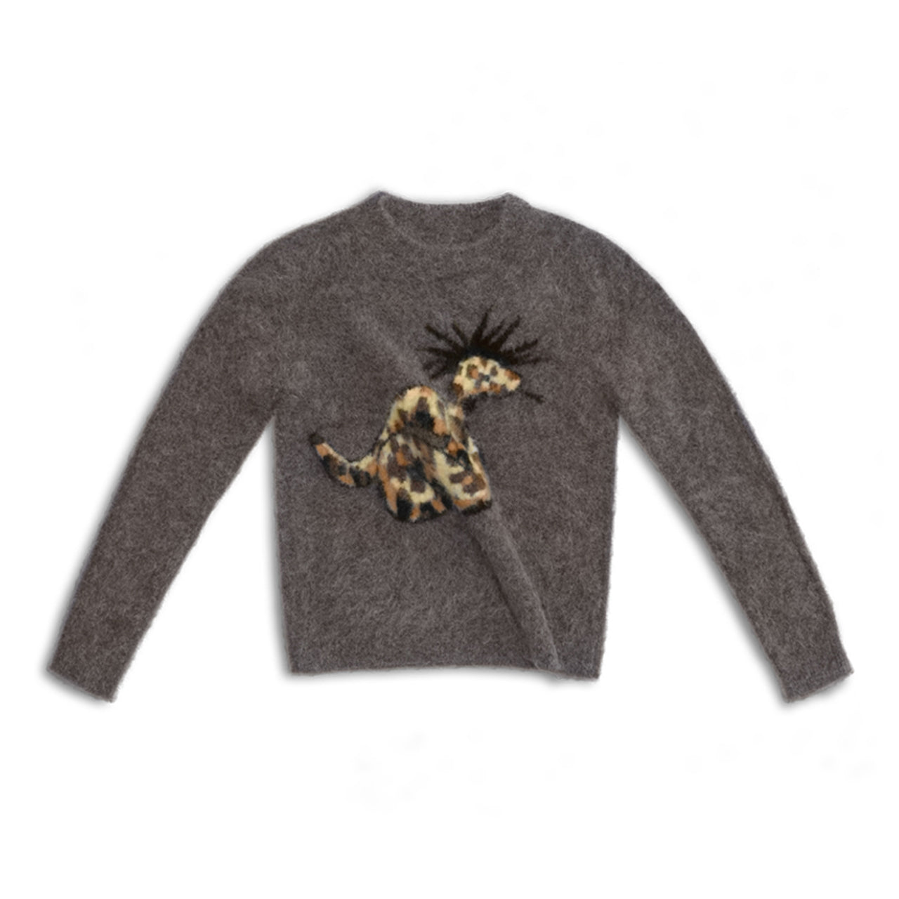 Coffee & Leopard Rock Snake Pattern Sweater