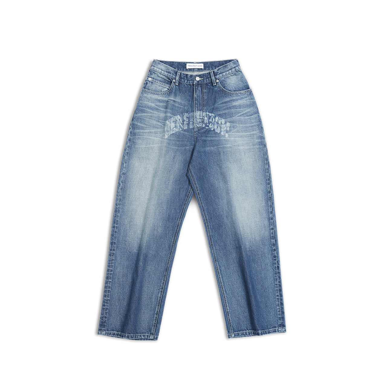 Blue “HER FREEDOM” Distressed Jeans