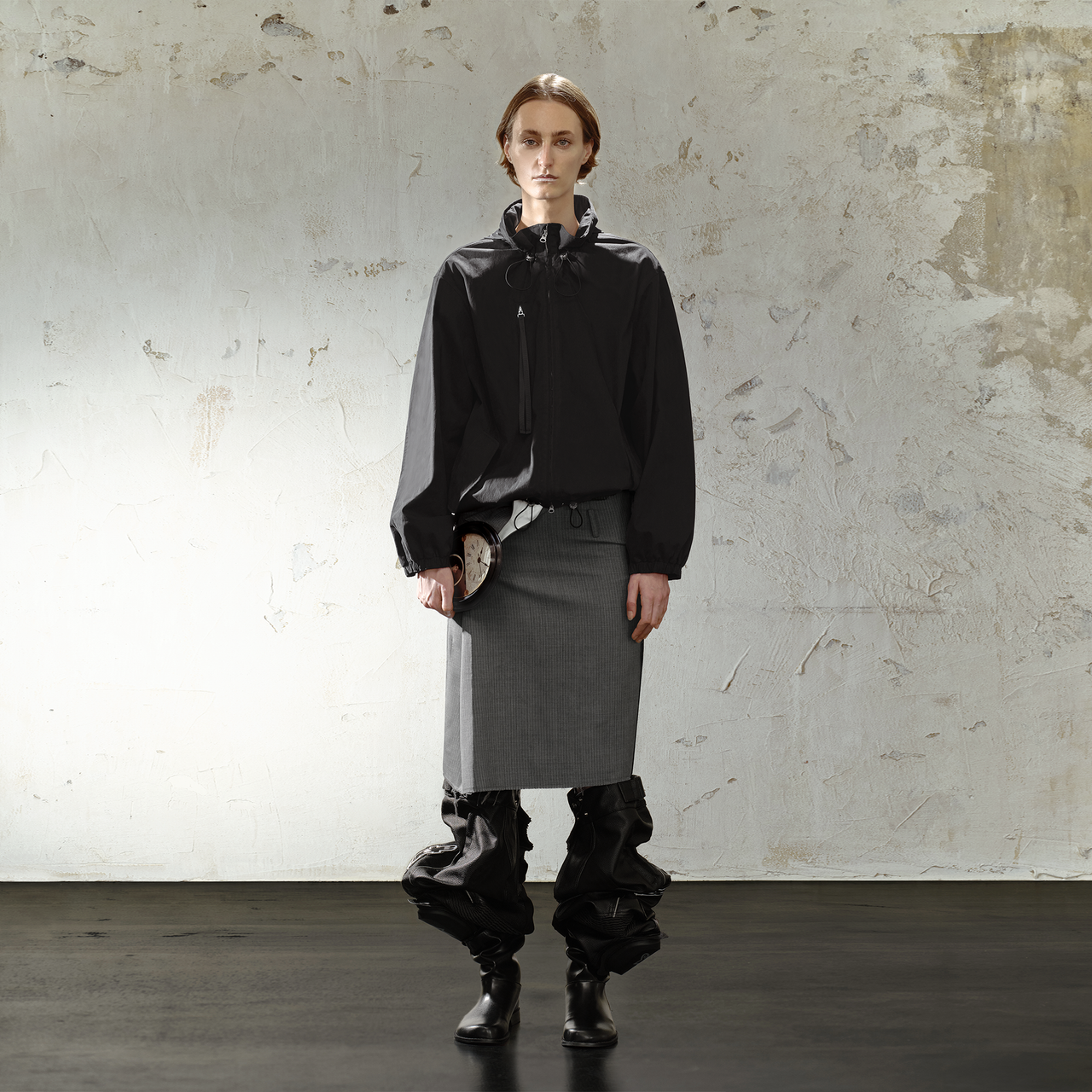 Multi-functional Stand Collar Drawstring Jacket