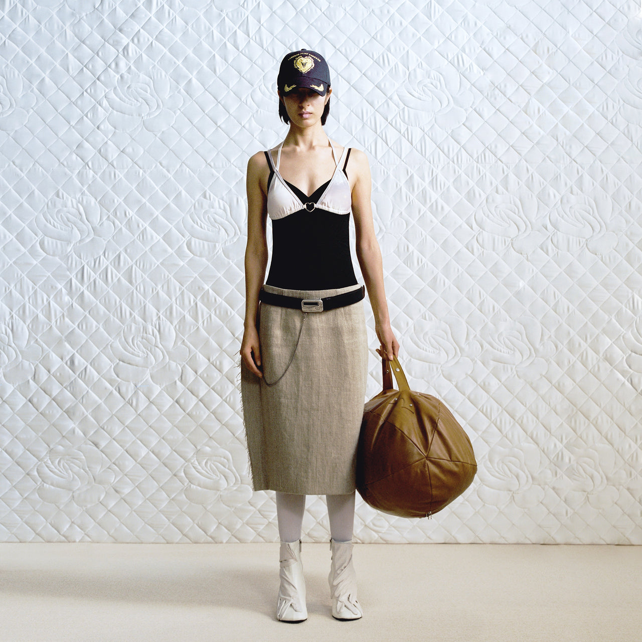 Retro Pager Buckle Leather Belt